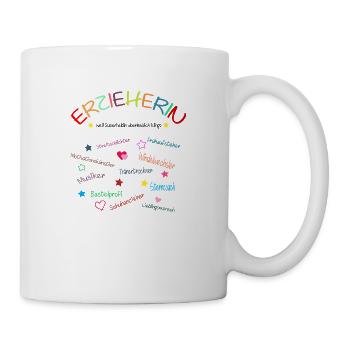 Erzieherin und so viel mehr Geschenkidee Pädagoge - Tasse - Weiß - Rechts