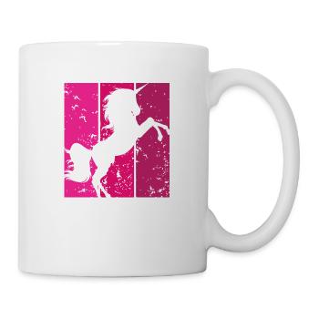 Einhorn muster - Tasse - Weiß - Rechts