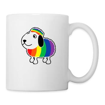 Rainbow sheep rainbow flag animal - Mug - white - Right