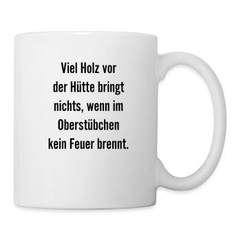 Lustige Sprüche Geschenke Saufen Männerabend - Tasse - Weiß - Rechts