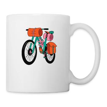 Bike Fahrrad Bikepacker Bikepacking - Mug - white - Right