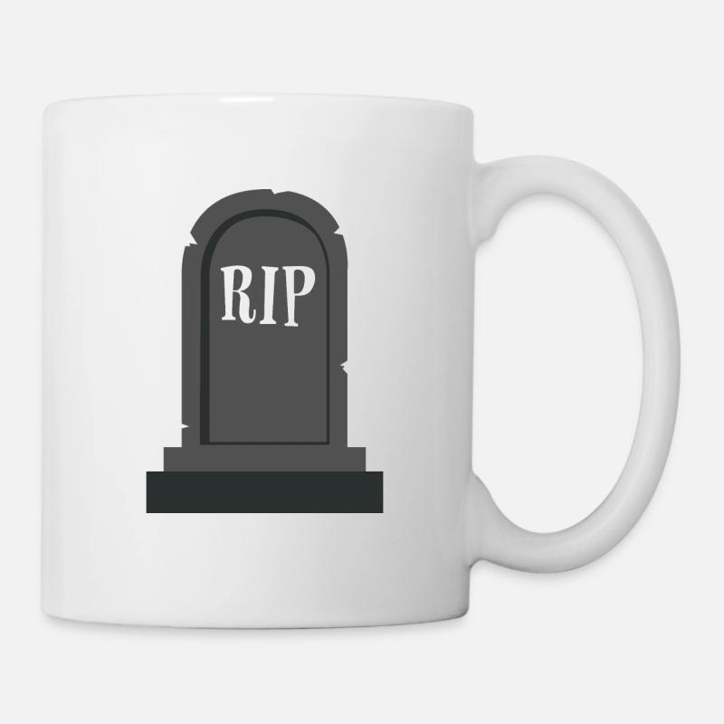 Grabstein RIP Halloween - Tasse - Weiß