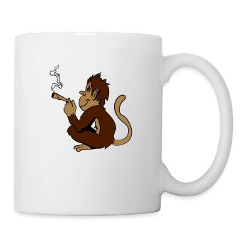 Chanvre affe Weed - Mug blanc - blanc - Droite