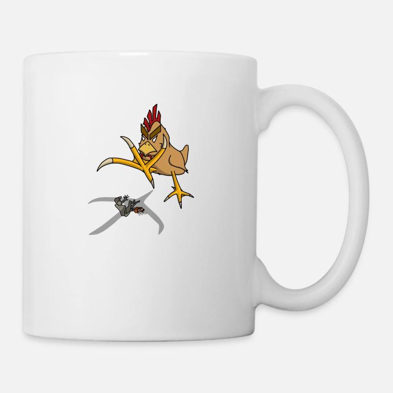 poule - Mug blanc - blanc