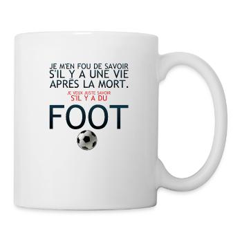vie apres mort humour football savoir citation - Mug blanc - blanc - Droite
