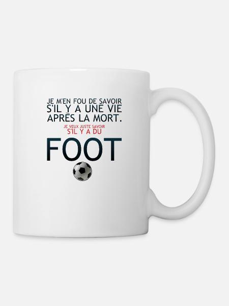 vie apres mort humour football savoir citation - Mug blanc - blanc