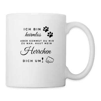 Mein Herrchen haut dich um - Tasse - Weiß - Rechts