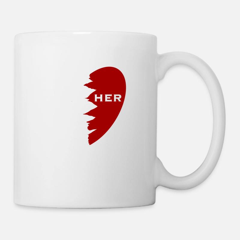 Partnershirt Love Her LGBTQ - Tasse - Weiß