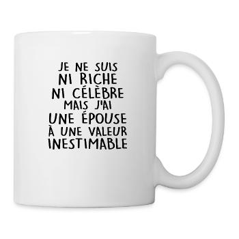 je ne suis ni riche ni célèbre - Mug blanc - blanc - Droite