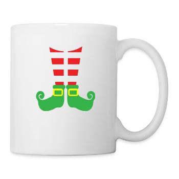 christmas elf leg costume - Mug - white - Right