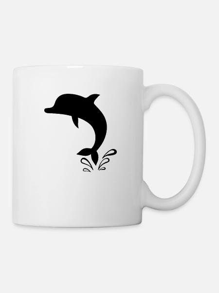 Dolphin Delfine - Tasse - Weiß