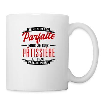 pas parfaite mais pâtissière - Mug blanc - blanc - Droite