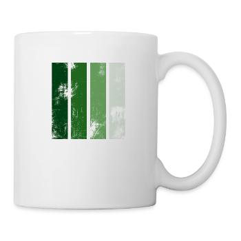 Retro stripes green - Mug - white - Right