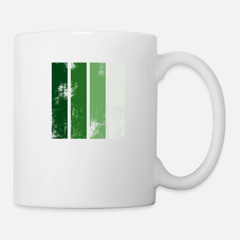 Retro stripes green - Mug - white
