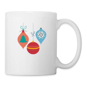 Boules de noel - Mug blanc - blanc - Droite