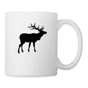 Silhouette de cerf pour les chasseurs - Mug blanc - blanc - Droite