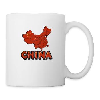 China Asia Asia Continent Flag Flag Font - Mug - white - Right