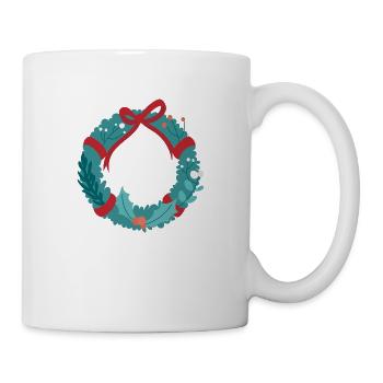 Christmas wreath - Mug - white - Right