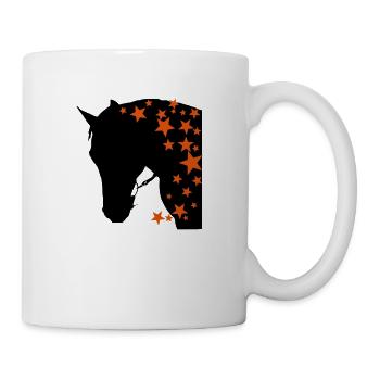 Horse head 6 left star - Mug - white - Right