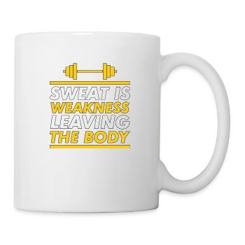 La sueur est une faiblesse qui quitte le corps - Mug blanc - blanc - Droite