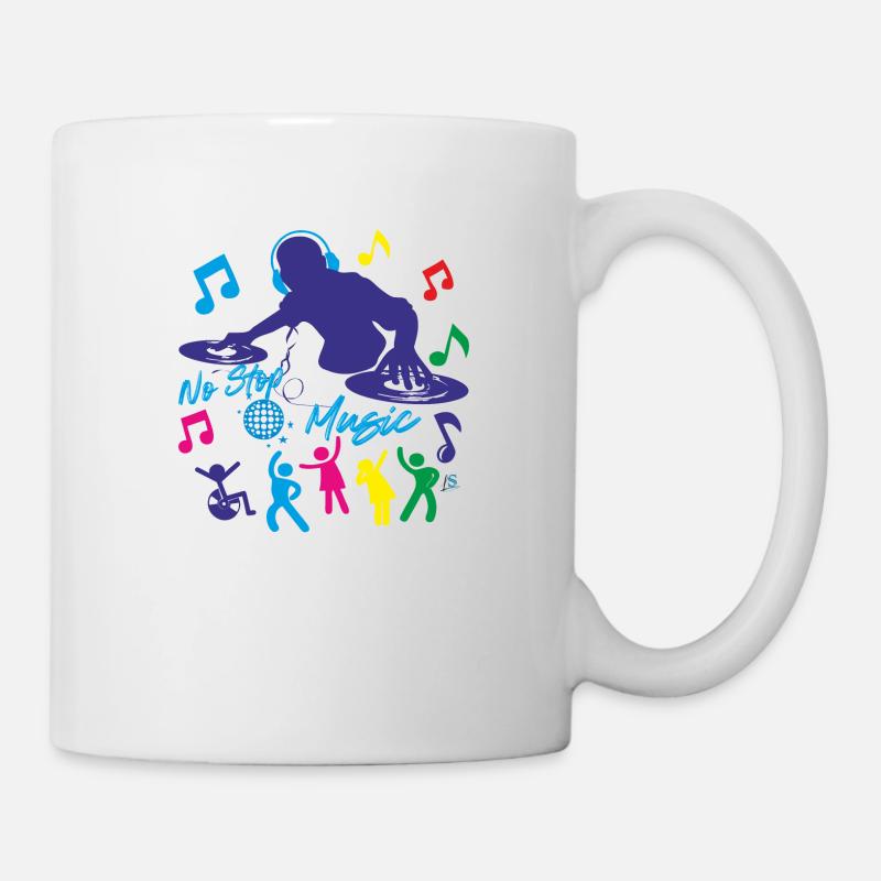 Deejay - Pas d’arrêt de musique - Mug blanc - blanc