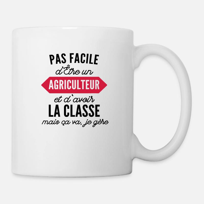 agriculteur et classe - Mug blanc - blanc