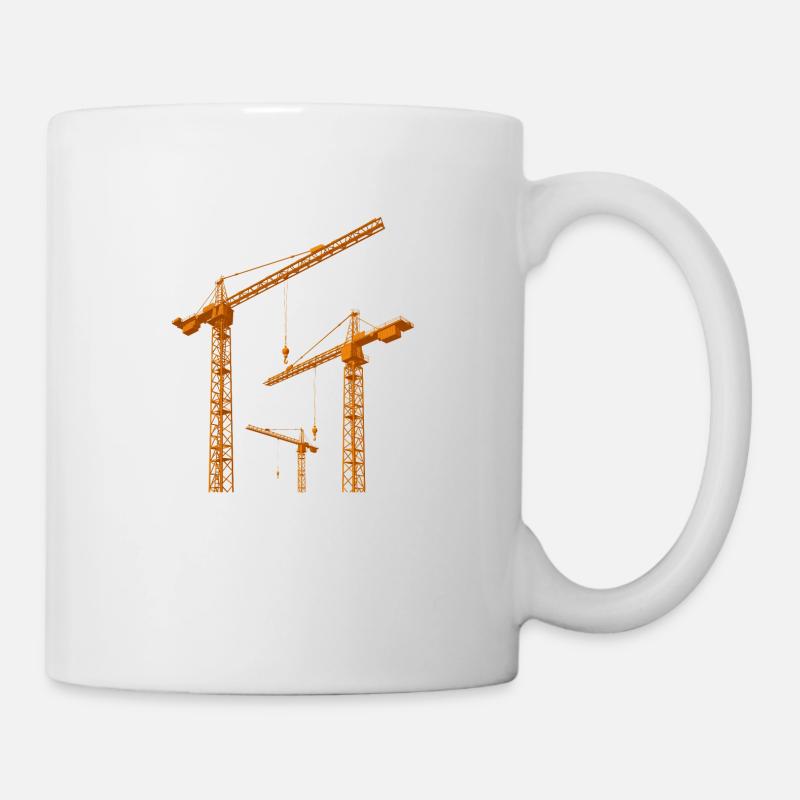 Baukräne, Baustelle, Industrie - Tasse - Weiß