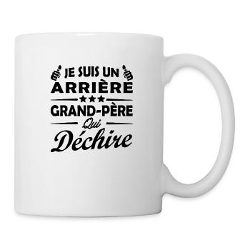 je suis un arrière grand père qui déchire - Mug blanc - blanc - Droite