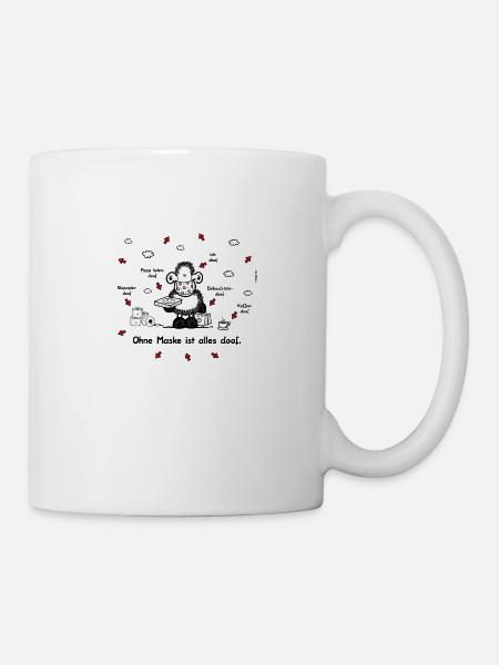 Sheepworld OhneMaske ist alles doof One Size - Tasse - Weiß