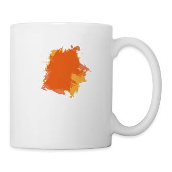 Paint blob splash painter gift colorful orange - Mug - white - Right