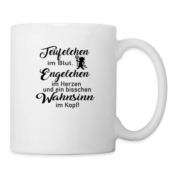 Teufelchen im Blut - Tasse - Weiß - Rechts