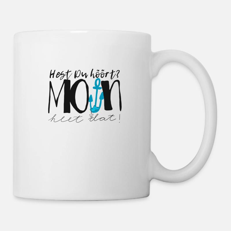 moin heet dat - Tasse - Weiß