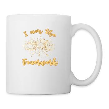 fireworks firework i am the fireworks new year's eve - Mug - white - Right