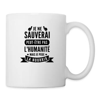 humour agriculteur - nourrir l'humanité - Mug blanc - blanc - Droite