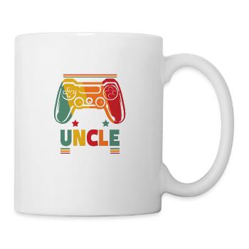 Leveled Up To Uncle - Tasse - Weiß - Rechts