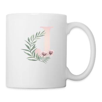 Letter J with flowers - Mug - white - Right