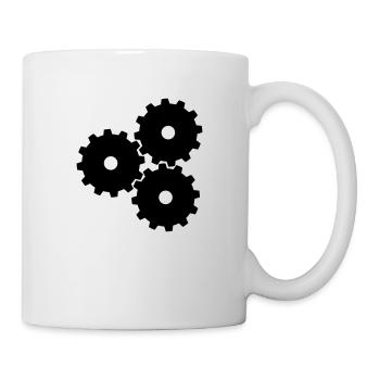 Gear Zahnrad Icon - Tasse - Weiß - Rechts