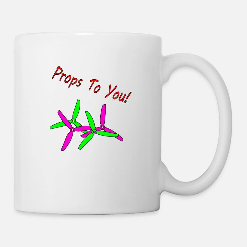 FPV Drohne, Drone Shirt. Heli Flugzeug Modellbau - Tasse - Weiß