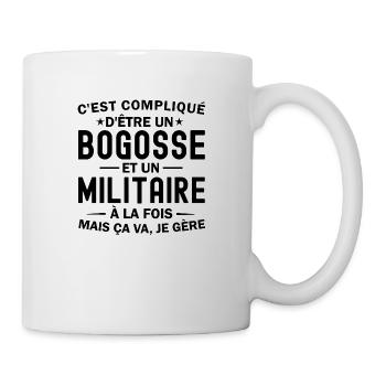 bogosse et un militaire à la fois - Mug blanc - blanc - Droite