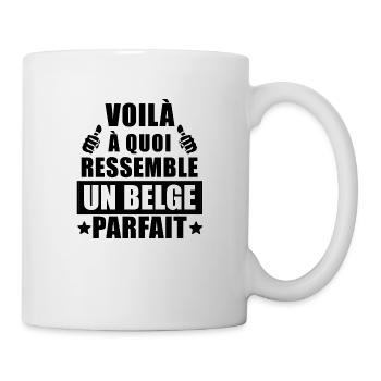 voilà à quoi ressemble un Belge parfait - Mug blanc - blanc - Droite