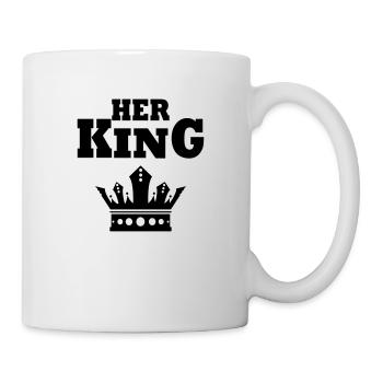HER KING Valentinstag - Tasse - Weiß - Rechts