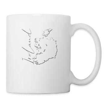 Map of Ireland as an outline EN - Mug - white - Right