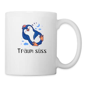 Gute Nacht Pinguine Nachthemd Schlafanzug Pyjama - Tasse - Weiß - Rechts