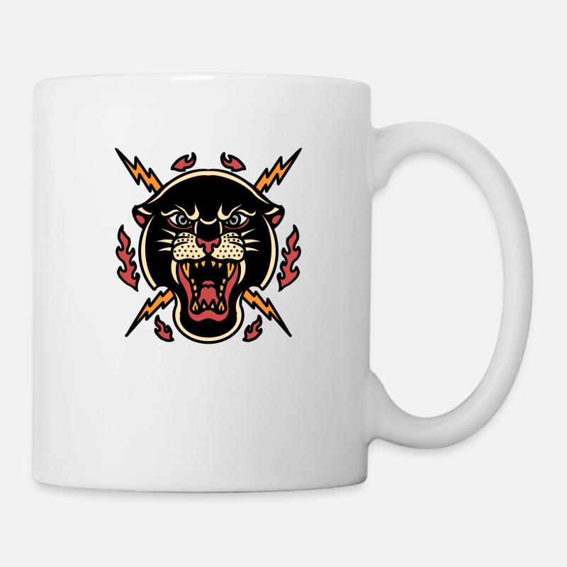 Panther Berg lion Flashe Super Tattoo Design - Mug blanc - blanc