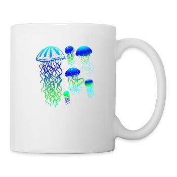 Qualle fuorescent BytheManzanitas - Tasse - Weiß - Rechts