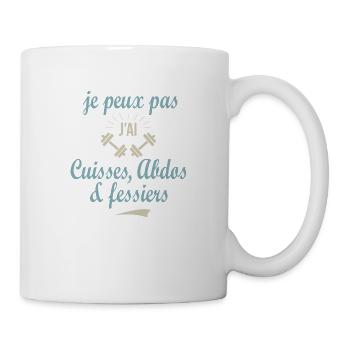 J'peux pas j'ai fitness gym, sport, musculation - Mug blanc - blanc - Droite