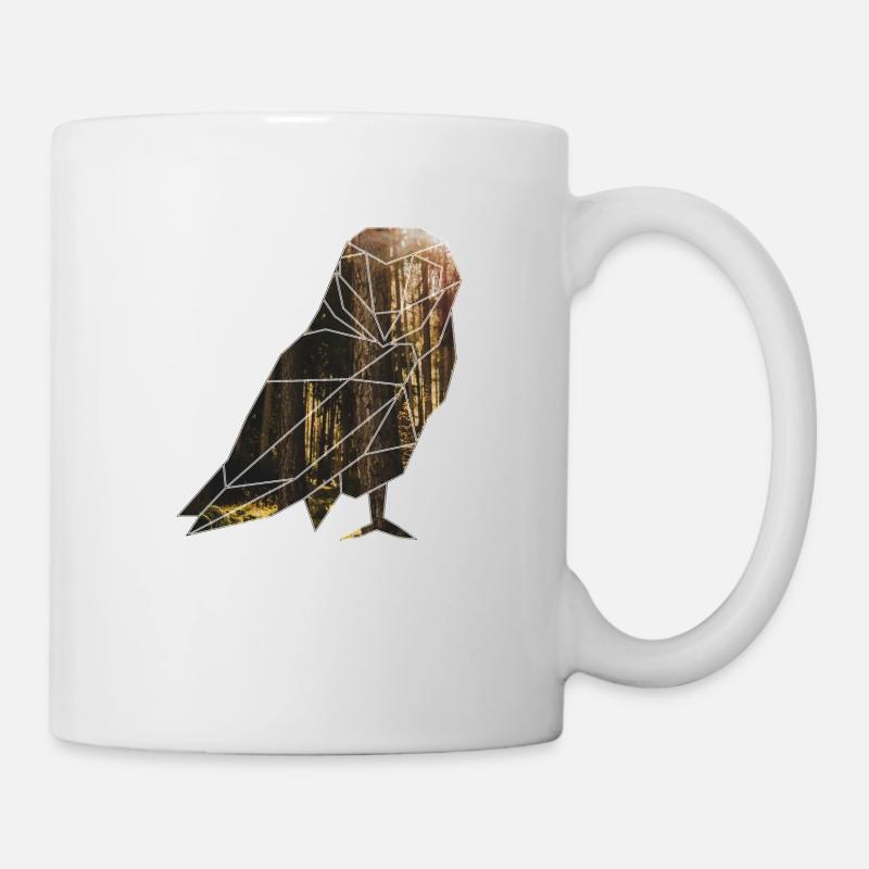 Die Eule im wald - Tasse - Weiß