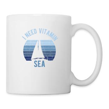 Segelboot I need Vitamin Sea - Tasse - Weiß - Rechts