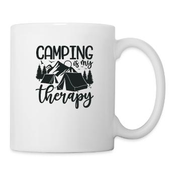 Camping ist meine Therapie - Tasse - Weiß - Rechts
