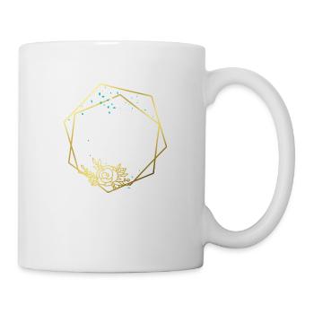 Frame Gold Rose Abstract Hexagon Hexagon - Mug - white - Right